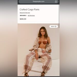 NWT FREE PEOPLE CRAFTED CARGO PANTS